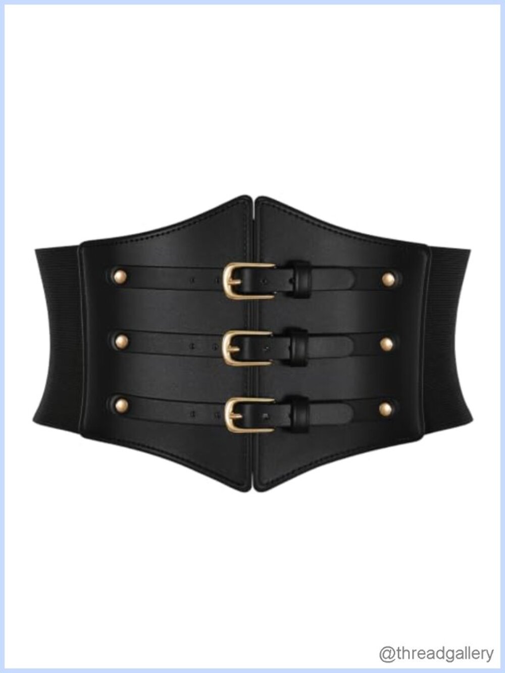 Faux Leather Wide Corset Belt Elastic Waist Cosplay Costume Accessory